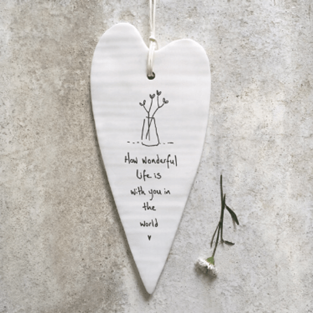 Wonderful life wobbly long hanging heart