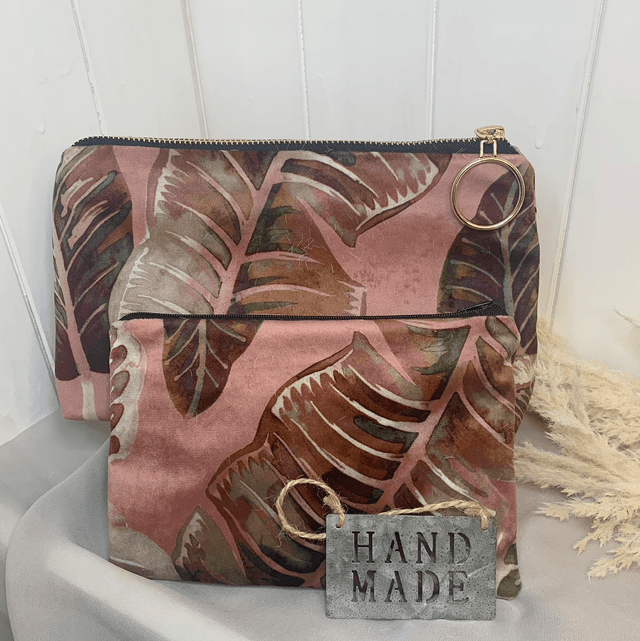 Handmade "Botanical blush" large bag