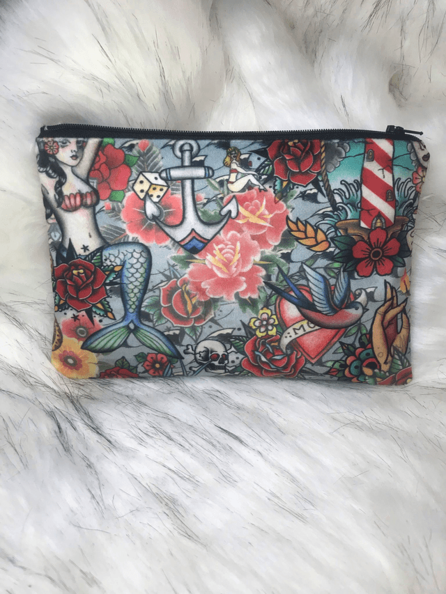 Handmade " sea girl" clutch bag