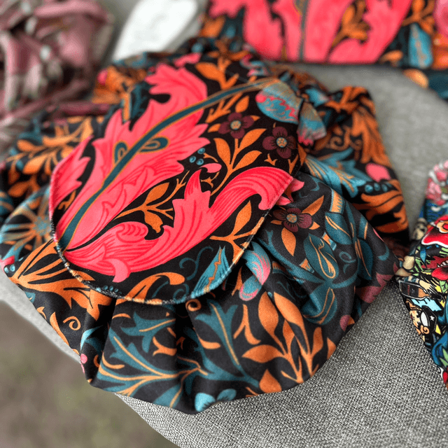 Handmade " William Morris" folding make up bag
