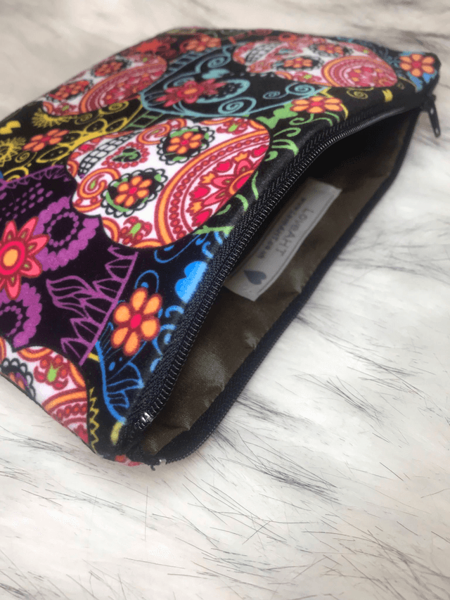 Handmade "Carnival skulls" clutch bag