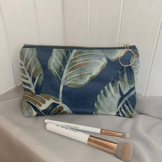 Handmade "Botanical blue" large bag