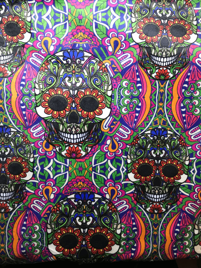 Handmade "Festival skulls" clutch bag