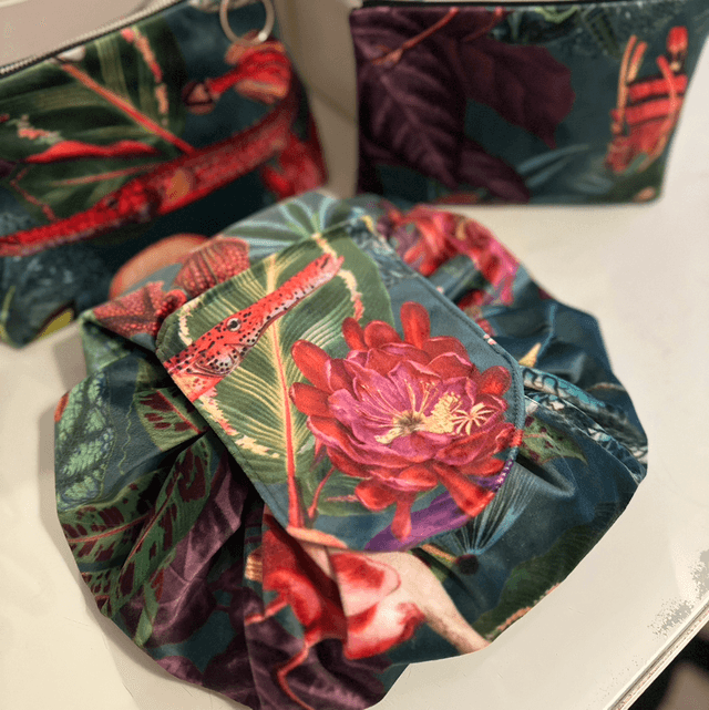Handmade “Under the sea” folding make up bag