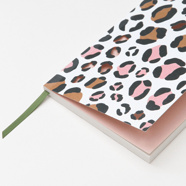 Caroline Gardner cut out leopard notebook