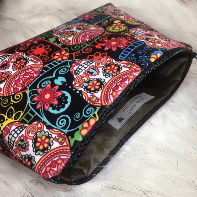 Handmade "Carnival skulls" large bag