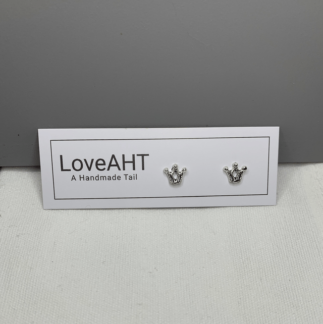Sterling silver crown studs