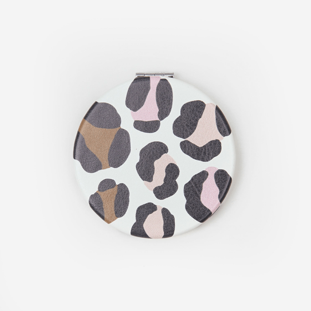 Caroline Gardner leopard compact mirror