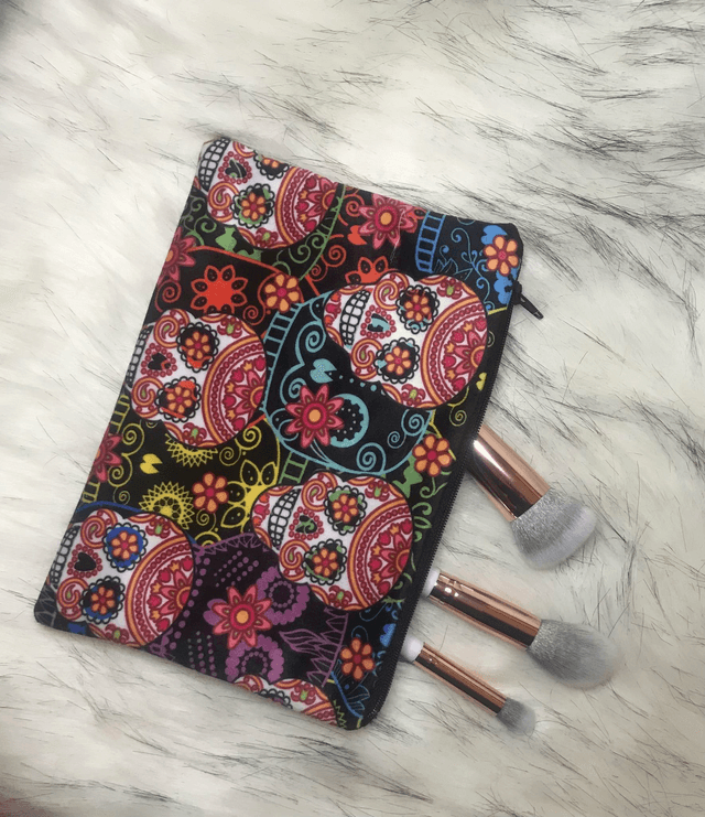 Handmade "Carnival skulls" clutch bag