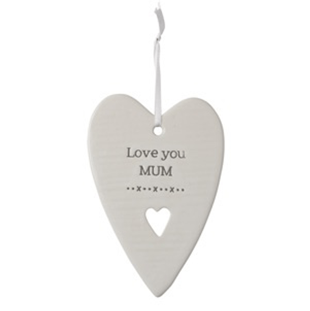 Love you mum hanging heart