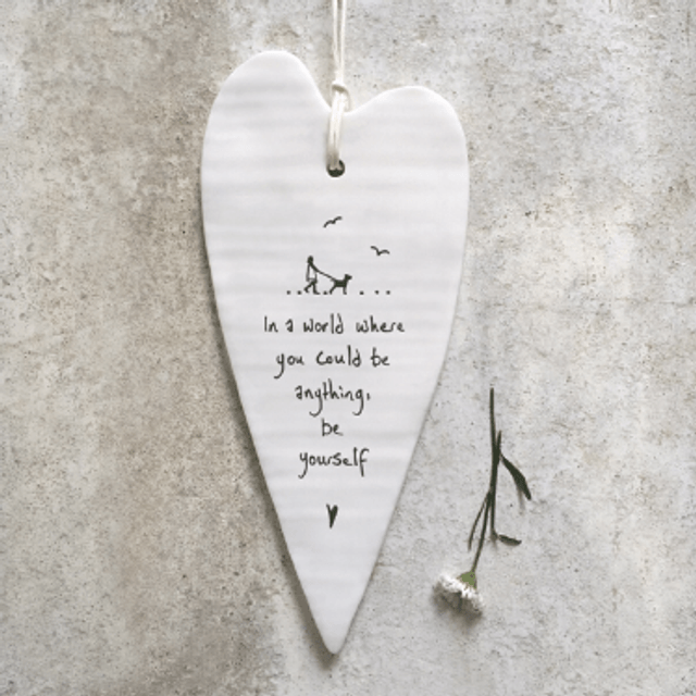 In a world where wobbly long hanging heart
