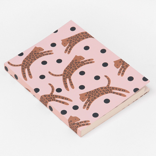 Caroline Gardner leaping leopard notebook