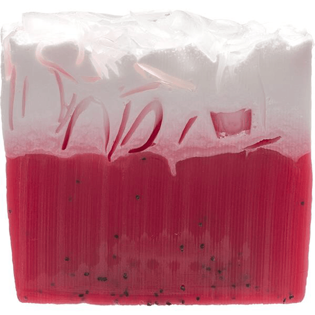 Strawberries & cream soap slice