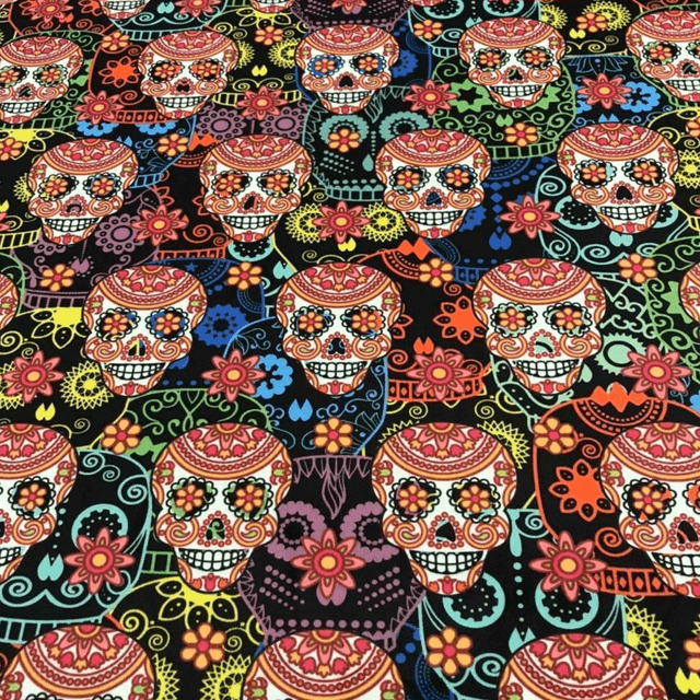 Handmade "Carnival skulls" large bag