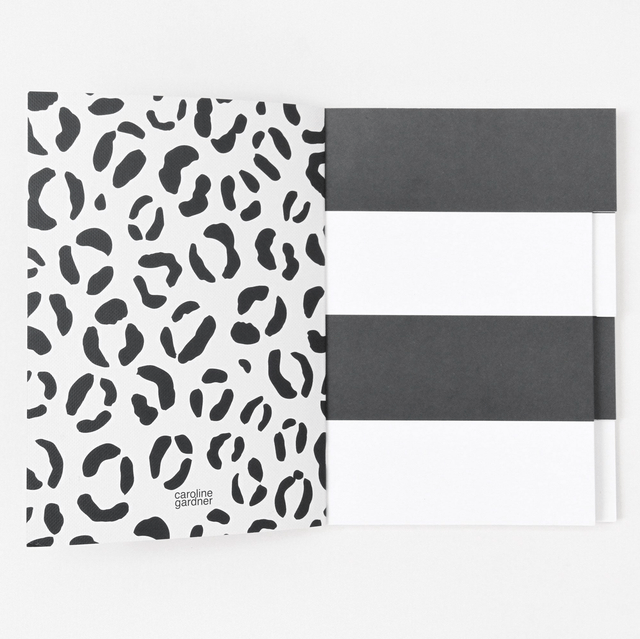 Caroline Gardner leaping leopard notebook