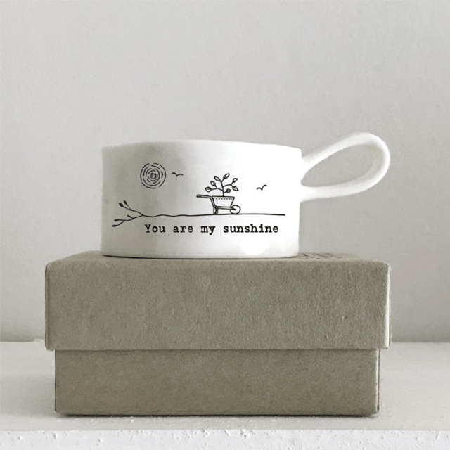 “You are my sunshine” handled tealight holder