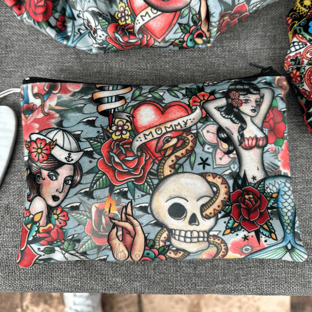 Handmade " sea girl" clutch bag