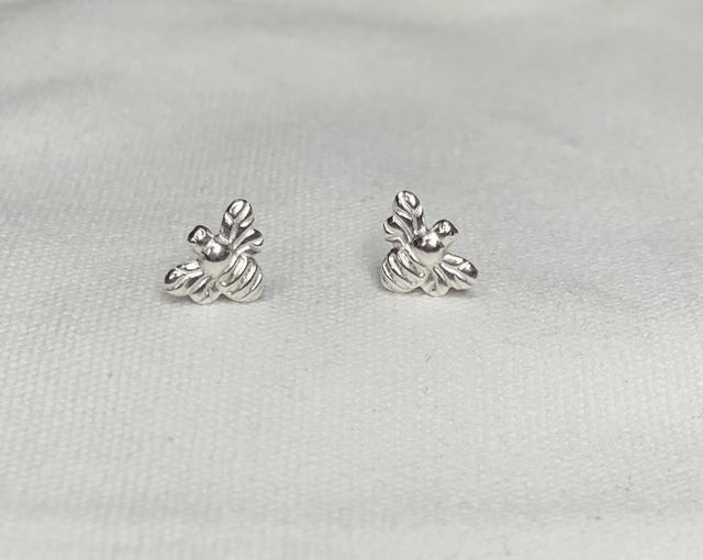 Sterling silver bumblebee earrings