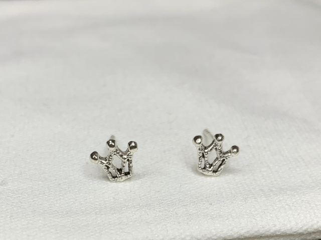 Sterling silver crown studs