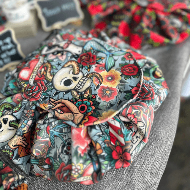 Handmade "Sea girl" folding make up bag