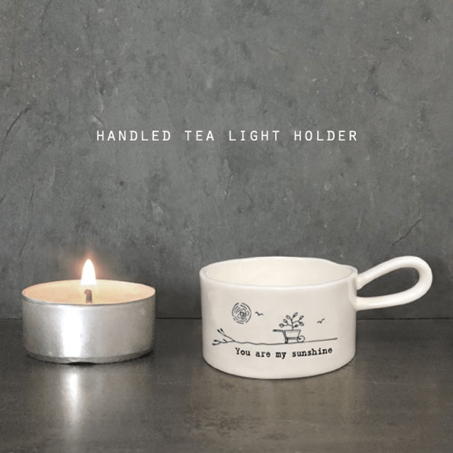“You are my sunshine” handled tealight holder