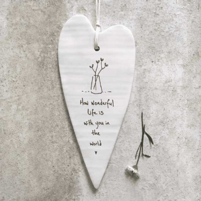 Wonderful life wobbly long hanging heart