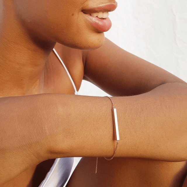 Lisa Angel Horizontal bar bracelet silver