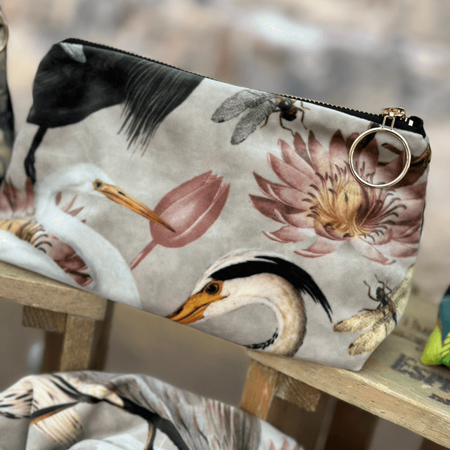 Handmade &quot;Herald of herons&quot; large bag