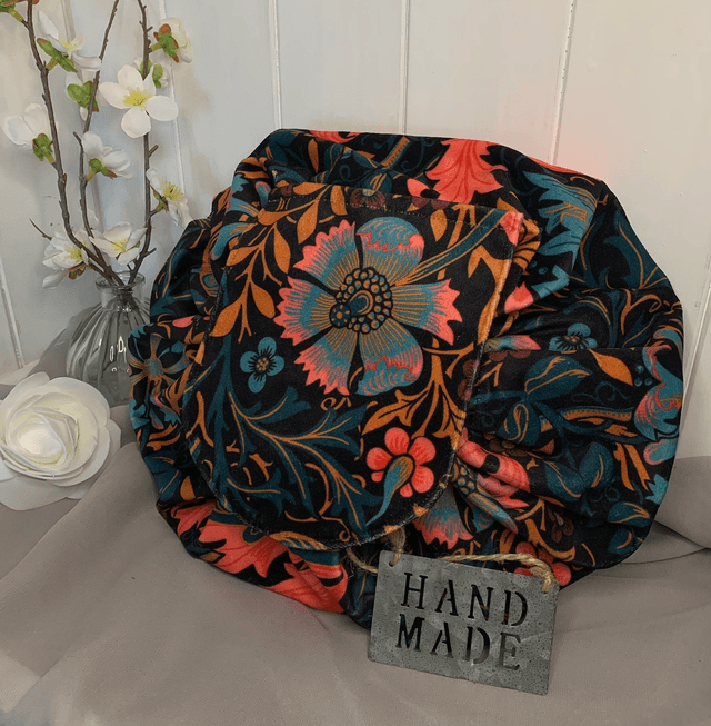 Handmade &quot; William Morris&quot; folding make up bag