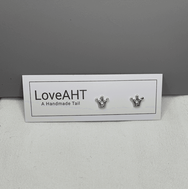Sterling silver crown studs