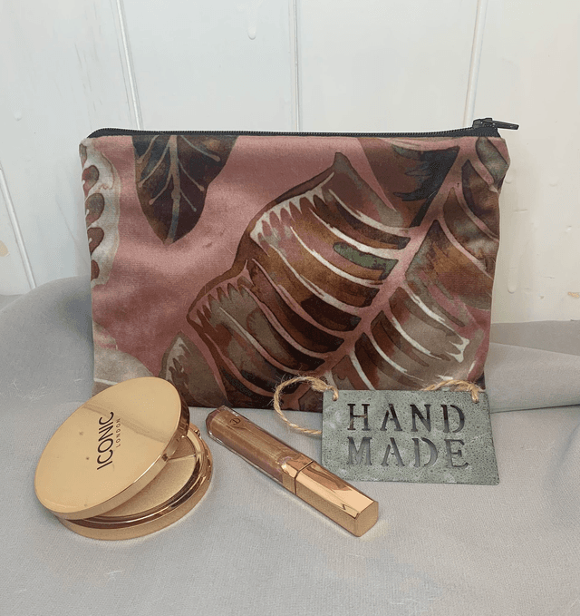Handmade &quot;Botanical blush&quot; clutch bag