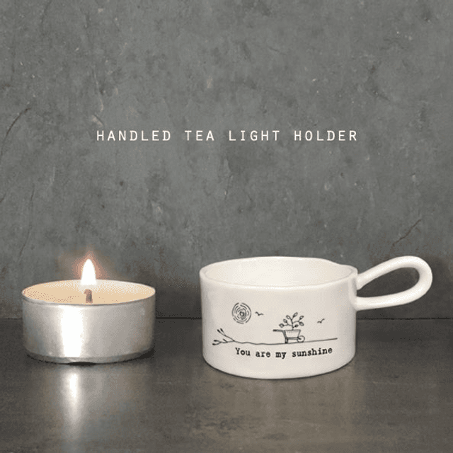 “You are my sunshine” handled tealight holder